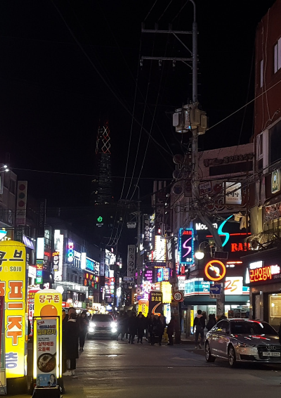 Seoul, Sydkorea, aften